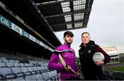 12 December 2018; Wexford hurler Paudie Foley, left, and Fermanagh footballer Cian McManus in attendance at the GAA/OCO Rights Awareness Resource Launch at Croke Park in Dublin. Photo by David Fitzgerald/Sportsfile