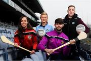 12 December 2018; In attendance, from left, Cork camogie player Julia White, Dublin ladies footballer Carla Rowe, Wexford hurler Paudie Foley and Fermanagh footballer Cian McManus at the GAA/OCO Rights Awareness Resource Launch at Croke Park in Dublin. Photo by David Fitzgerald/Sportsfile