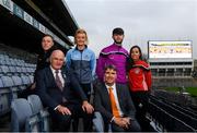 12 December 2018; Uachtarán Chumann Lúthchleas Gael John Horan alongside Dr. Niall Muldoon, Ombudsman for Children with, from left, Fermanagh footballer Cian McManus, Dublin ladies footballer Carla Rowe, Wexford hurler Paudie Foley and Cork camogie player Julia White in attendance at the GAA/OCO Rights Awareness Resource Launch at Croke Park in Dublin. Photo by David Fitzgerald/Sportsfile