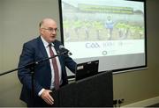 12 December 2018; Uachtarán Chumann Lúthchleas Gael John Horan speaking at the GAA/OCO Rights Awareness Resource Launch at Croke Park in Dublin. Photo by David Fitzgerald/Sportsfile