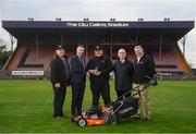 12 December 2018; SSE Airtricity League Pitch of the Year winners Longford Town FC presentation, pictured from left, Seamus Murray head groundsman, Walter Halloran, FAI facilities development manager, Paul Murray, groundsman, Michael Farrell Longford Town FC development committee and Sam Thomson, Dealer manager at Kubota Ireland, at the City Calling Stadium in Longford. Photo by Eóin Noonan/Sportsfile
