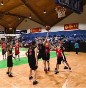 12 December 2018; Action from the game between St Ciaran’s NS, Baylin, Co. Westmeath and St Francis of Assisi, Belmayne, Co. Dublin during the Basketball Ireland Jr NBA Festival of Basketball at the National Basketball Arena in Tallaght, Dublin. Photo by David Fitzgerald/Sportsfile