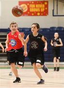 12 December 2018; Action from the game between St Ciaran’s NS, Baylin, Co. Westmeath and St Francis of Assisi, Belmayne, Co. Dublin during the Basketball Ireland Jr NBA Festival of Basketball at the National Basketball Arena in Tallaght, Dublin. Photo by David Fitzgerald/Sportsfile