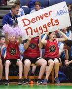 12 December 2018; Children from Scoil Iognaid, Co. Galway cheer on their team during the Basketball Ireland Jr NBA Festival of Basketball at the National Basketball Arena in Tallaght, Dublin. Photo by David Fitzgerald/Sportsfile