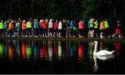 13 January 2018; Parkrun participants making their way to the start line ahead of the Bushy Park, Terenure, Co. Dublin parkrun where Vhi hosted a special event to celebrate their partnership with parkrun Ireland. Vhi Ambassador David Gillick and Dublin Ladies Footballer, Sarah McCaffrey led a warm up for participants before completing the 5km free event. Parkrunners enjoyed refreshments post event at the Vhi Relaxation Area where a physiotherapist took participants through a post event stretching routine.   parkrun in partnership with Vhi support local communities in organising free, weekly, timed 5k runs every Saturday at 9.30am. To register for a parkrun near you visit www.parkrun.ie. Photo by David Fitzgerald/Sportsfile