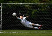 29 July 2018; Ryan Maher of St Kevin's makes a save during Ireland's premier underaged soccer tournament, the Volkswagen Junior Masters. The competition sees U13 teams from around Ireland compete for the title and a €2,500 prize for their club, over the days of July 28th and 29th, at AUL Complex in Dublin. Photo by Seb Daly/Sportsfile