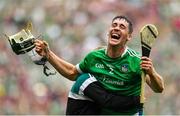 19 August 2018; Seán Finn of Limerick celebrates after the final whistle following the GAA Hurling All-Ireland Senior Championship Final match between Galway and Limerick at Croke Park in Dublin. Photo by Brendan Moran/Sportsfile