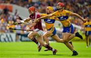 5 August 2018; Conor Whelan of Galway is tackled by Peter Duggan and Colm Galvin of Clare, right, during the GAA Hurling All-Ireland Senior Championship semi-final replay match between Galway and Clare at Semple Stadium in Thurles, Co Tipperary. Photo by Brendan Moran/Sportsfile