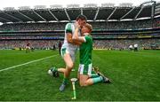 19 August 2018; Nickie Quaid, left, and Cian Lynch of Limerick celebrate following their victory in the GAA Hurling All-Ireland Senior Championship Final match between Galway and Limerick at Croke Park in Dublin.  Photo by Ramsey Cardy/Sportsfile