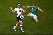 4 November 2018; Conor McCormack of Cork City, right, in action against Patrick Hoban of Dundalk during the Irish Daily Mail FAI Cup Final match between Cork City and Dundalk at the Aviva Stadium in Dublin. Photo by Brendan Moran/Sportsfile