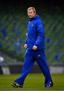 14 December 2018; Head coach Leo Cullen during the Leinster Rugby captains run at the Aviva Stadium in Dublin. Photo by Ramsey Cardy/Sportsfile