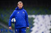 14 December 2018; Head coach Leo Cullen during the Leinster Rugby captains run at the Aviva Stadium in Dublin. Photo by Ramsey Cardy/Sportsfile