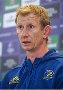 14 December 2018; Head coach Leo Cullen during a Leinster Rugby press conference at the Aviva Stadium in Dublin. Photo by Ramsey Cardy/Sportsfile