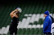 14 December 2018; Seán Cronin, left, and Tadhg Furlong during the Leinster Rugby captains run at the Aviva Stadium in Dublin. Photo by Ramsey Cardy/Sportsfile