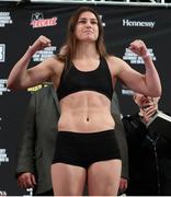 14 December 2018; Katie Taylor weighs in, at Madison Square Garden, prior to the defence of her WBA & IBF World Lightweight Championship against Eva Wahlstrom on Saturday night at Madison Square Garden in New York City, NY, USA. Photo by Ed Mulholland / Matchroom Boxing USA via Sportsfile