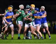 14 December 2018; Players from both sides tussle during the Co-Op Superstores Munster Hurling League 2019 match between Limerick and Tipperary at the Gaelic Grounds in Limerick. Photo by Matt Browne/Sportsfile