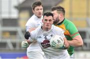 15 December 2018; Eoin Doyle of Kildare in action against Ciaran Moran of Carlow during the Bord na Móna O'Byrne Cup Round 2 match between Kildare and Carlow at St Conleth's Park in Newbridge, Co Kildare. Photo by Matt Browne/Sportsfile