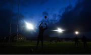 15 December 2018; Pat Farrell of Longford warms up prior to the Bord na Móna O'Byrne Cup Round 2 match between Meath and Longford at Donaghmore Ashbourne GFC in Ashbourne, Co Meath. Photo by Harry Murphy/Sportsfile