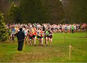 15 December 2018; Athletes competing in the men's novice 6000m race during the Irish Life Health Novice & Juvenile Uneven Age Cross Country Championships 2018 at Navan Adventure Sports, Navan Racecourse in Meath. Photo by Eóin Noonan/Sportsfile