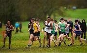 15 December 2018; Athletes competing in the boys U19 6000m race during the Irish Life Health Novice & Juvenile Uneven Age Cross Country Championships 2018 at Navan Adventure Sports, Navan Racecourse in Meath. Photo by Eóin Noonan/Sportsfile