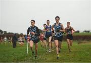15 December 2018; Athletes competing in the boys U17 5000m race during the Irish Life Health Novice & Juvenile Uneven Age Cross Country Championships 2018 at Navan Adventure Sports, Navan Racecourse in Meath. Photo by Eóin Noonan/Sportsfile