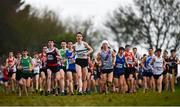 15 December 2018; Athletes competing in the boys U17 5000m race during the Irish Life Health Novice & Juvenile Uneven Age Cross Country Championships 2018 at Navan Adventure Sports, Navan Racecourse in Meath. Photo by Eóin Noonan/Sportsfile