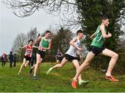 15 December 2018; Athletes competing in the boys U19 6000m race during the Irish Life Health Novice & Juvenile Uneven Age Cross Country Championships 2018 at Navan Adventure Sports, Navan Racecourse in Meath. Photo by Eóin Noonan/Sportsfile