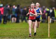 15 December 2018; Hannah Kehoe of Gowran A.C. Kilkenny competing in the girls U15 3500m race during the Irish Life Health Novice & Juvenile Uneven Age Cross Country Championships 2018 at Navan Adventure Sports, Navan Racecourse in Meath. Photo by Eóin Noonan/Sportsfile