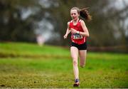 15 December 2018; Hannah Kehoe of Gowran A.C. Kilkenny competing in the girls U15 3500m race during the Irish Life Health Novice & Juvenile Uneven Age Cross Country Championships 2018 at Navan Adventure Sports, Navan Racecourse in Meath. Photo by Eóin Noonan/Sportsfile
