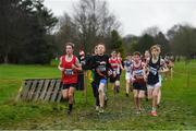 15 December 2018; Athletes competing in the boys U15 3500m race during the Irish Life Health Novice & Juvenile Uneven Age Cross Country Championships 2018 at Navan Adventure Sports, Navan Racecourse in Meath. Photo by Eóin Noonan/Sportsfile