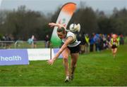 15 December 2018; Cheryl Nolan of St. Abbans A.C. Laois falls on her way to winning the Novice women's 4000m race during the Irish Life Health Novice & Juvenile Uneven Age Cross Country Championships 2018 at Navan Adventure Sports, Navan Racecourse in Meath. Photo by Eóin Noonan/Sportsfile