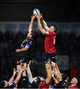 15 December 2018; Peter O’Mahony of Munster contests a lineout with Yannick Caballero of Castres Olympique during the Heineken Champions Cup Pool 2 Round 4 match between Castres and Munster at Stade Pierre Fabre in Castres, France. Photo by Brendan Moran/Sportsfile