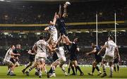 15 December 2018; Devin Toner of Leinster competes for a line-out with Dave Attwood of Bath during the Heineken Champions Cup Pool 1 Round 4 match between Leinster and Bath at the Aviva Stadium in Dublin. Photo by David Fitzgerald/Sportsfile
