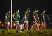 15 December 2018; Meath players dejected following the Bord na Móna O'Byrne Cup Round 2 match between Meath and Longford at Donaghmore Ashbourne GFC in Ashbourne, Co Meath. Photo by Harry Murphy/Sportsfile