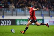 15 December 2018; Joey Carbery of Munster kicks a penalty during the Heineken Champions Cup Pool 2 Round 4 match between Castres and Munster at Stade Pierre Fabre in Castres, France. Photo by Brendan Moran/Sportsfile