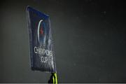 15 December 2018; A Champions Cup corner flag stands as heavy rain falls during the Heineken Champions Cup Pool 2 Round 4 match between Castres and Munster at Stade Pierre Fabre in Castres, France. Photo by Brendan Moran/Sportsfile