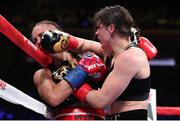 15 December 2018; Katie Taylor, right,  in action against Eva Wahlstrom during their WBA & IBF World Lightweight Championship fight at Madison Square Garden in New York, USA. Photo by Ed Mulholland / Matchroom Boxing USA via Sportsfile