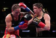 15 December 2018; Katie Taylor, right, in action against Eva Wahlstrom during their WBA & IBF World Lightweight Championship fight at Madison Square Garden in New York, USA. Photo by Ed Mulholland / Matchroom Boxing USA via Sportsfile