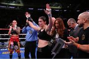 15 December 2018; Katie Taylor after defeating Eva Wahlstrom in their WBA & IBF World Lightweight Championship fight at Madison Square Garden in New York, USA. Photo by Ed Mulholland / Matchroom Boxing USA via Sportsfile