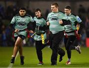 15 December 2018; Action from the Bank of Ireland Half-Time Minis between Balbriggan Stingers and Terenure Tigers during the Heineken Champions Cup Pool 1 Round 4 match between Leinster and Bath at the Aviva Stadium in Dublin. Photo by Seb Daly/Sportsfile