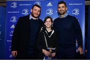 15 December 2018; Jack McGrath and Rob Kearney of Leinster poses for a photo with supporters following a Q and A in the Blue Room ahead of the Heineken Champions Cup Pool 1 Round 4 match between Leinster and Bath at the Aviva Stadium in Dublin. Photo by Sam Barnes/Sportsfile