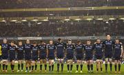 15 December 2018; The Leinster team during a minute's silence ahead of the Heineken Champions Cup Pool 1 Round 4 match between Leinster and Bath at the Aviva Stadium in Dublin. Photo by Ramsey Cardy/Sportsfile