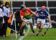 16 December 2018; Jack Murphy of Carlow in action against Jack Kelly of Laois during the Bord na Móna Walsh Cup Round 2 match between Laois and Carlow at O'Moore Park in Portlaoise, Laois. Photo by Eóin Noonan/Sportsfile