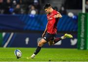 15 December 2018; Conor Murray of Munster kicks a penalty during the Heineken Champions Cup Pool 2 Round 4 match between Castres and Munster at Stade Pierre Fabre in Castres, France. Photo by Brendan Moran/Sportsfile