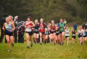 15 December 2018; Athletes competing in the women's novice 4000m race during the Irish Life Health Novice & Juvenile Uneven Age Cross Country Championships 2018 at Navan Adventure Sports, Navan Racecourse in Meath. Photo by Eóin Noonan/Sportsfile