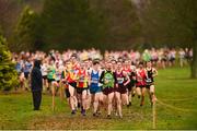 15 December 2018; Athletes competing in the men's novice 6000m race during the Irish Life Health Novice & Juvenile Uneven Age Cross Country Championships 2018 at Navan Adventure Sports, Navan Racecourse in Meath. Photo by Eóin Noonan/Sportsfile