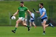 16 December 2018; Michael Newman of Meath in action against Seán McMahon of Dublin during the Seán Cox Fundraising match between Meath and Dublin at Páirc Tailteann in Navan, Co Meath. Photo by Piaras Ó Mídheach/Sportsfile