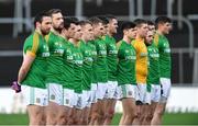 16 December 2018; Meath players stand for Amhrán na bhFiann before the Seán Cox Fundraising match between Meath and Dublin at Páirc Tailteann in Navan, Co Meath. Photo by Piaras Ó Mídheach/Sportsfile