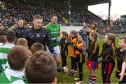 16 December 2018; Children from St Peter's Dunboyne and Round Towers Clondalkin form a guard of honour for the Meath and Dublin teams before the Seán Cox Fundraising match between Meath and Dublin at Páirc Tailteann in Navan, Co Meath. Photo by Piaras Ó Mídheach/Sportsfile