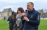 16 December 2018; Fergus McNulty, Chairman of St Peter's Dunboyne alongside Martina Cox, wife of Seán Cox, before the Seán Cox Fundraising match between Meath and Dublin at Páirc Tailteann in Navan, Co Meath. Photo by Piaras Ó Mídheach/Sportsfile